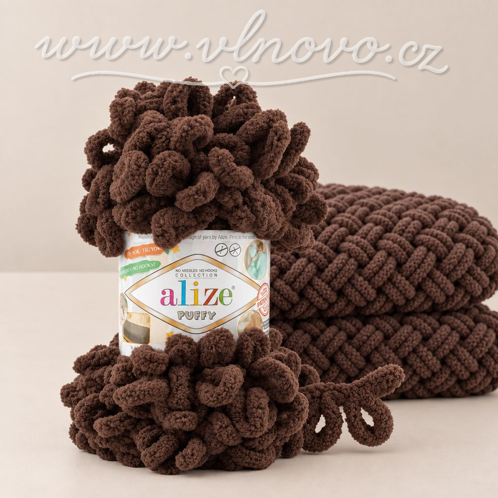 Alize Puffy 493 - hnědá