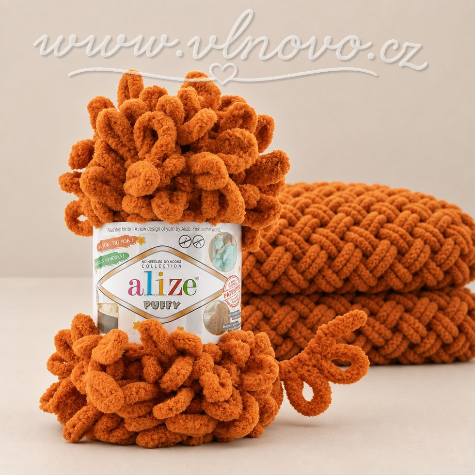Alize Puffy 234 - tmavá cihlová