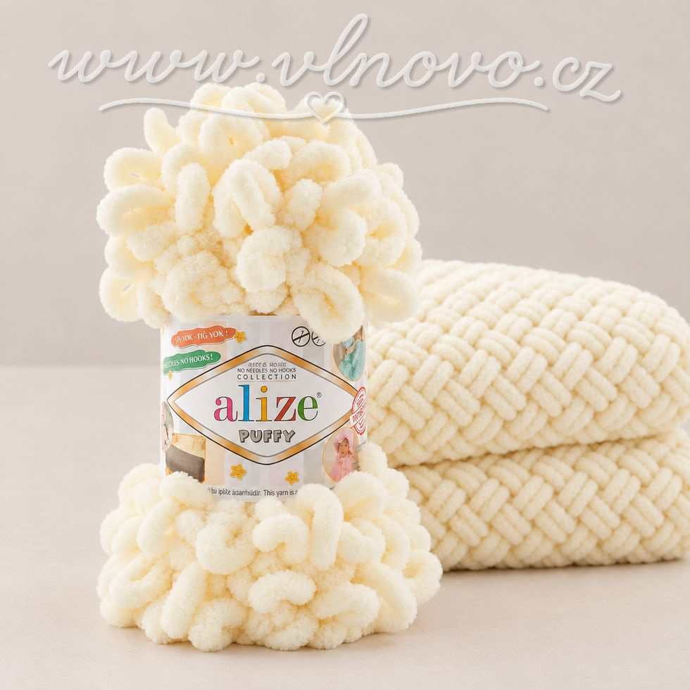 Alize Puffy 01 - krémová
