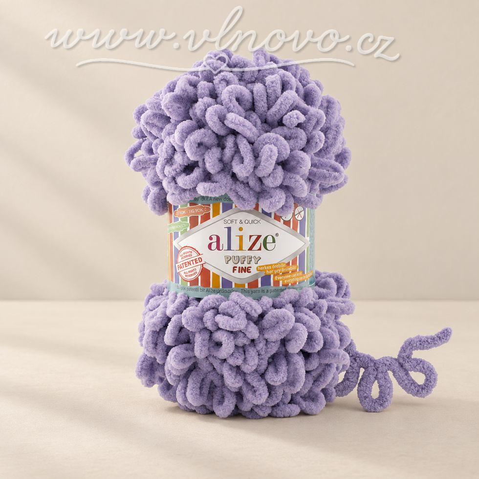 Alize Puffy Fine 166 - fialová 