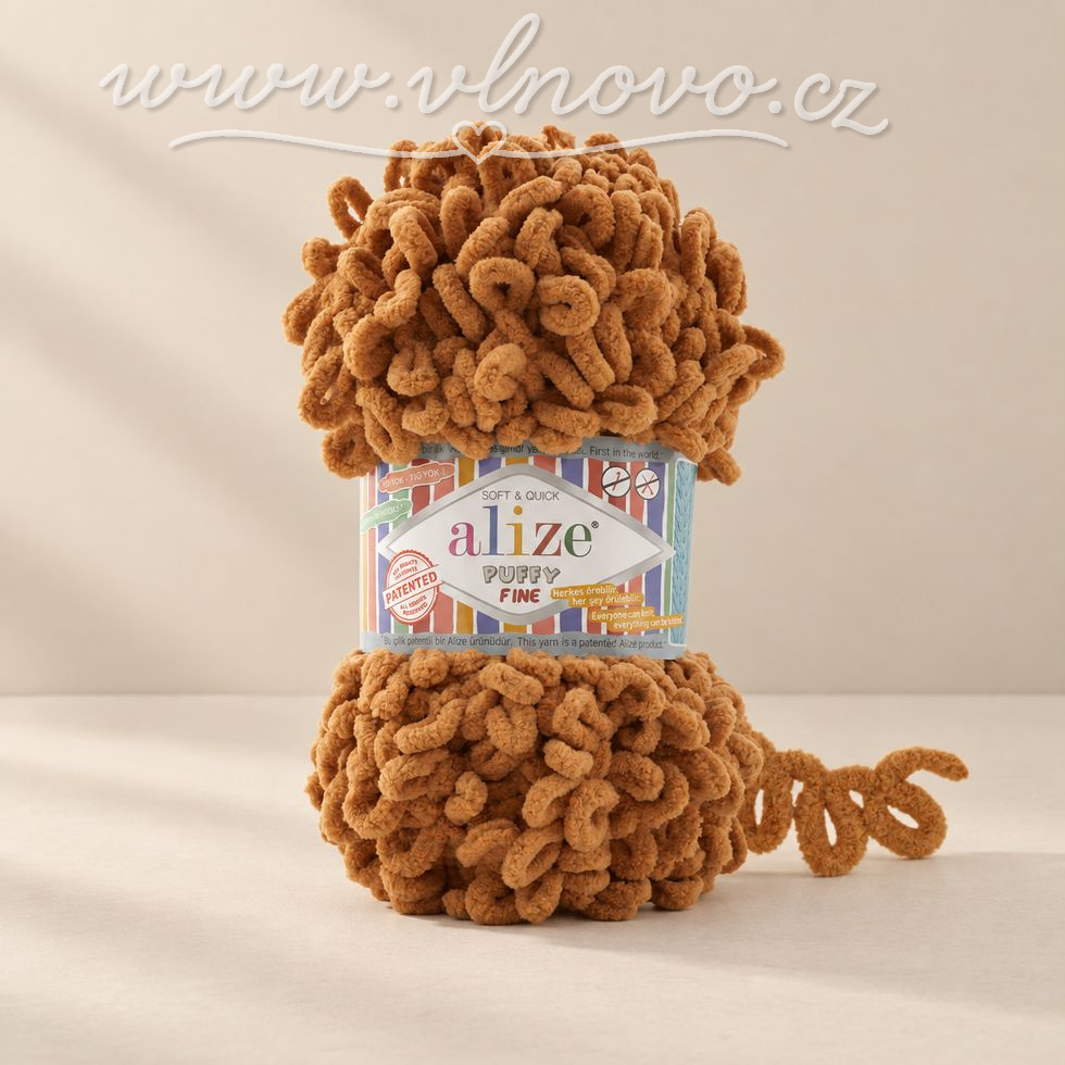 Alize Puffy Fine 179 - velbloudí hnědá